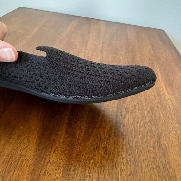 Rothy's The Loafer Black Honeycomb Knit Fabric Round Toe - Picture 5 of 13